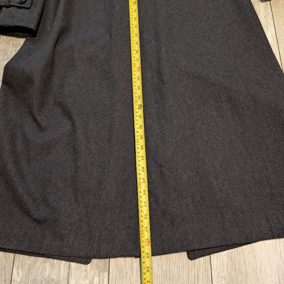Vintage London Fog Wool Blend Full Length Coat | Women's, Charcoal Gray, Size 14 - Picture 14 of 15